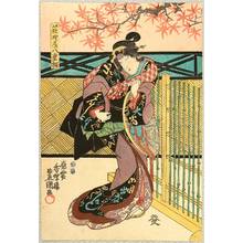 Utagawa Kunisada: Beauty Under Maple Leaves - Artelino