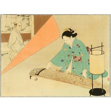 水野年方: Samurai and Koto Player - Artelino