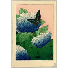Inuzuka Taisui: Butterfly and Hydrangea - Artelino