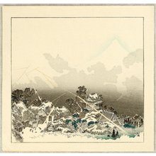 Katsushika Hokusai: One Hundred Views of Mt. Fuji - Mt. Fuji in Evening Shower - Artelino