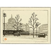 笠松紫浪: Tokyo Station in Winter - Artelino