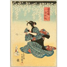 Utagawa Kunisada, 歌川国貞 (Utagawa Kunisada)创作的日本版画《Popular Girls》