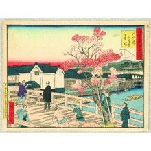 三代目歌川広重: Kokon Tokyo Meisho - Edo Bashi in Spring - Artelino