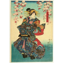 Utagawa Kunisada, 歌川国貞 (Utagawa Kunisada)による浮世絵「Beauty Makinoe」