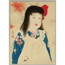 Kaburagi Kiyokata: Girl and Flowers - Artelino