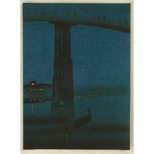 Unknown: Misty Bridge at Night - Artelino