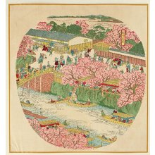 Unknown: Blooming Cherry Trees at Horikawa - Artelino