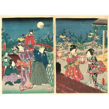 Japanischer Druck "Prince Genji and a Puppet" von Utagawa Kunisada, 歌川国貞 (Utagawa Kunisada)