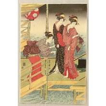 Utagawa Toyohiro: Beauties on Veranda - Artelino