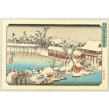 Utagawa Hiroshige: Famous Places of Eastern Capital - Snow at Kameido - Artelino