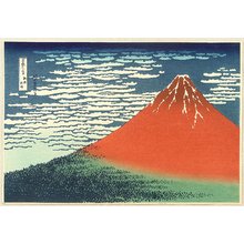 Katsushika Hokusai: Thirty-six Views of Mt.Fuji - Red Fuji - Artelino