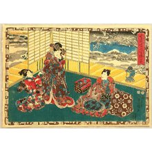 Japanese Print "The Tale of Genji - Chapter 24" by Utagawa Kunisada, 歌川国貞 (Utagawa Kunisada)