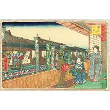 Utagawa Hiroshige: Famous Places of Edo - Theater District - Artelino
