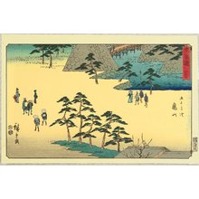 Utagawa Hiroshige: Tokaido Fifty-three Stations (Reisho) - Kameyama - Artelino