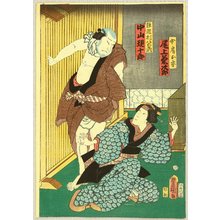 Japanese Print "Encounter - kabuki" by Utagawa Kunisada, 歌川国貞 (Utagawa Kunisada)