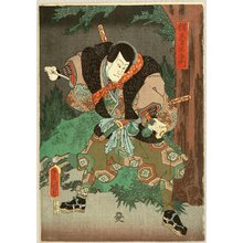 Utagawa Kunisada, 歌川国貞 (Utagawa Kunisada)による浮世絵「Samurai with Bear Skin Jacket - Kabuki」