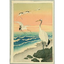 小原古邨: Cranes on Seashore - Artelino