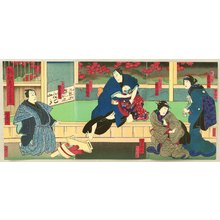 Utagawa Yoshitaki: Maple Leaves Night - Kabuki - Artelino