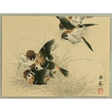 今尾景年: Keinen Kacho Gakan Juni Zu - Sparrows - Artelino