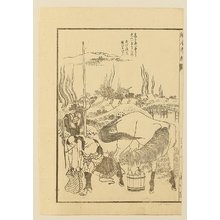 Katsushika Hokusai: Worker and Horse - Artelino