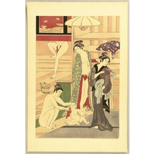 Japanese Print "Public Bath" by Torii Kiyonaga, 鳥居清長 (Torii Kiyonaga to Attributed)