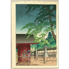 川瀬巴水: Spring Rain at Gokoku-ji Temple - Artelino
