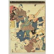 Utagawa Kuniyoshi: Blind Men Fighting - Artelino