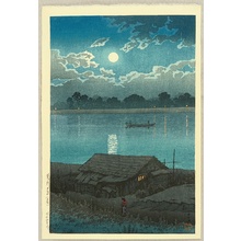 Kawase Hasui: Twenty Views of Tokyo - Moon over the Ara River, Akabane - Artelino
