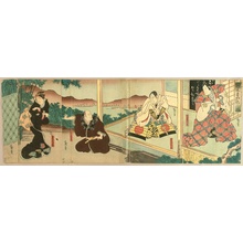 Utagawa Hirosada, 歌川広貞 (Utagawa Hirosada)による浮世絵「Kabuki - Seppuku Suicide」