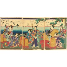 Utagawa Kunisada III: Prince Genji and Releasing Cranes - Artelino