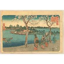 Utagawa Hiroshige: Edo Meisho - Shinobazu Pond - Artelino