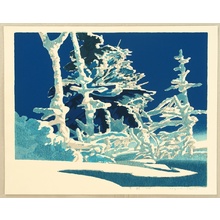 Estampe japonaise "Winter Trees" par Ito Kazuo