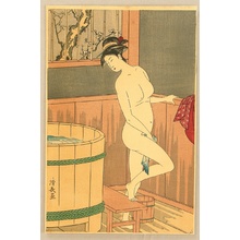 Torii Kiyonaga, 鳥居清長 (Torii Kiyonaga)による浮世絵「Bathing Beauty」