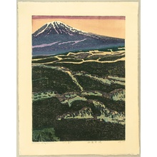 Japanese Print "36 Views of Mt. Fuji - Morning Mist, Burning Meadow" by Hagiwara Hideo, 萩原秀雄 (Hagiwara Hideo)