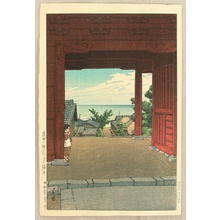 Kawase Hasui, 川瀬巴水 (Kawase Hasui)による浮世絵「Tamon Temple」