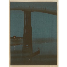 Unknown: Misty Bridge at Night - Artelino