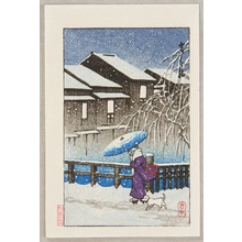 Kawase Hasui: Snowy Evening - Artelino