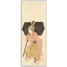 Utagawa Toyohiro: Girl with a Store Box - Artelino