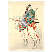 尾形月耕: Tomoe, the Female Warrior (Kuchi-e) - Artelino