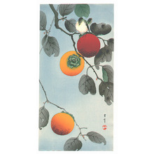 Watanabe Seitei: Bird on a Persimmon Tree - Artelino