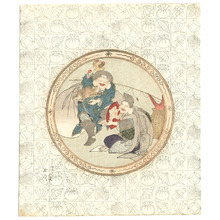 魚屋北渓: Daikoku and Ebisu - Seven Lucky Gods (surimono) - Artelino