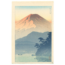 川瀬巴水: Shojin Lake and Mt. Fuji (small print) - Artelino