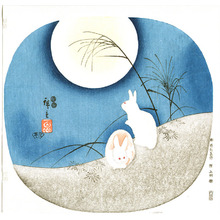 Utagawa Hiroshige: Rabbits and the Moon - Artelino