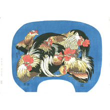 Katsushika Hokusai: Herd of Roosters - Artelino