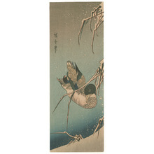 歌川広重: Mallard in Snowy Pond (Muller Collection) - Artelino