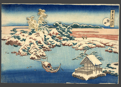 葛飾北斎: Snowscape by the Sumida River (Yuki) - The Art of Japan