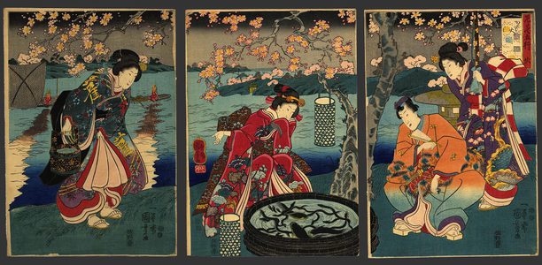 歌川国芳: Fire - The fishing fire - The Art of Japan