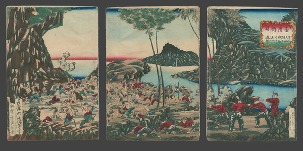 Tsukioka Yoshitoshi: The Attack on Sekimon and the Capture of Botansha - The Art of Japan