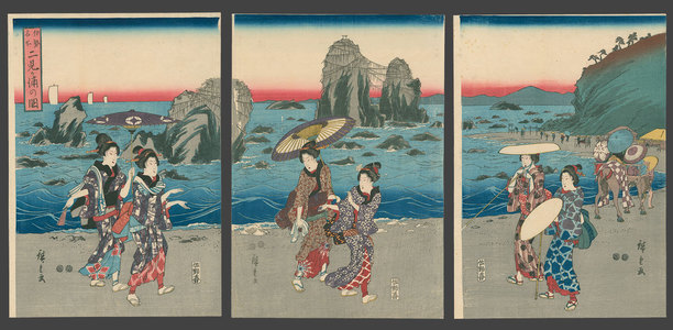 Utagawa Hiroshige: View of the coast at Futami - The Art of Japan