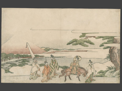 葛飾北斎: Parody (Mitate) of Narahira's Journey to the East - The Art of Japan